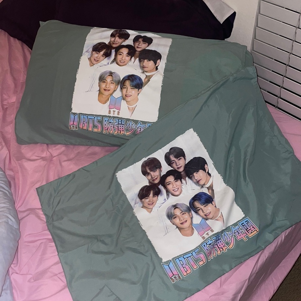 One queen size pillowcase BTS K-pop band